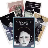 Blue Angel Mėlyna Angel Taro kortų rinkinys - Nova Witch Tarot 78 Kortos su Gidu