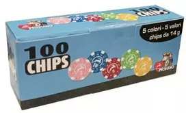 Žaidimų Priedai - Modiano Pokerio Žetonų Rinkinys 14g 100 vnt. su Stovu