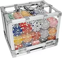 Pokerio Žetonų Rinkinys - Modiano 600 vnt 14g su Stovu