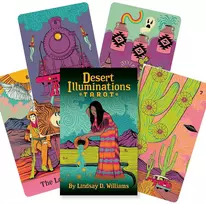 Us Games Systems Taro kortų rinkinys - Desert Illuminations Taro 78 Kortos Iliustruotas Gidas 8x14x4.5 cm