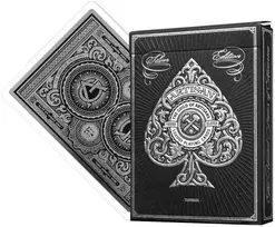 Theory 11 Kortų Žaidimas - Artisan Sidabrinis Edition 52 Kortos + 2 Džokeriai 63.5 x 88.9 mm