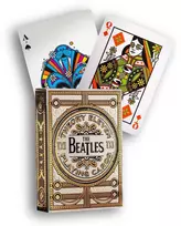 Theory 11 Kortų Žaidimas - The Beatles Speciali Leidimas 52 Kortos + 2 Džokeriai Auksinė Folija Balta