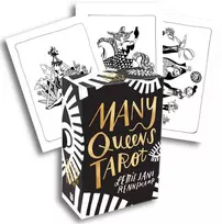Andrews Mcmeel Publishing Taro kortų rinkinys - Many Queens Taro 78 Kortų Iliustruotas Gidas 14x10.2x4 cm