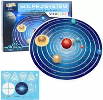 Lean Toys Saulės sistemos modelis su šviečiančiu efektu