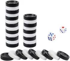 Tomaz Sport Plastikinių Šaškių 2,2x0,6 cm ir Kauliukų Rinkinys