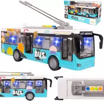 Malplay Žaislinis miesto autobusas su šviesa, garsu ir atsidarančiomis durimis
