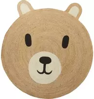 Kids Collection Bear Nimi vaikų kambario kilimas, meškiukas su ausytėmis, Ø 117 cm