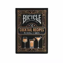 Bicycle Cocktail kortos su 52 kokteilių receptais – pokeriui ir triukams