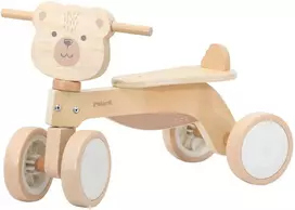 Viga Toys Medinis triratukas Rudas meškiukas su minkštais ratukais VIGA PolarB