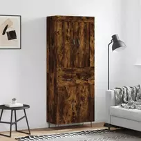 Komoda, dūminio ąžuolo spalvos, 69,5x34x180cm, apdirbta mediena