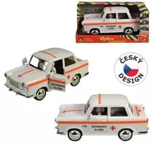 MaDe 98528 - Retro greitosios pagalbos automobilis ant smagračio 6 x 17 x 8 cm