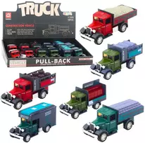 Lean Toys Klasikinis sunkvežimis su atgaliniu mechanizmu, šviesomis ir garsu