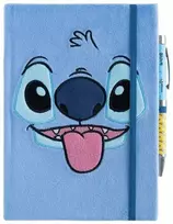 „Disney Stitch“ – pliušinis užrašų knygelė A5 formatu + žibintuvėlis-tušinukas iš tropikų kolekcijos
