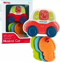 Lean Toys Žaislinis automobilis su šviesomis ir garsais bei trimis rakteliais