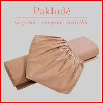 Paklodė su guma 100/140/160/180x200+30cm. - 200x200+30cm.