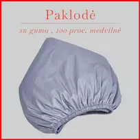Paklodė su guma 100/140/160/180/200x200+20cm. - 140x200+20cm.