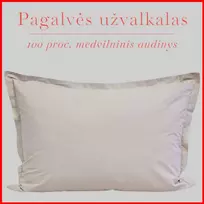 Medvilnės pagalvės užvalkalas - 70x70 cm. be užtrauktuko