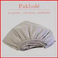 Paklodė su guma 100/140/160/180x200+30cm. - 200x200+30cm.