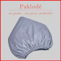 Paklodė su guma 100/140/160/180x200+30cm. - 200x200+30cm.
