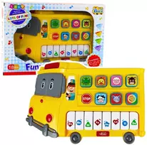 Lean Toys Muzikinis Žaislas Vaikams Pianinas Autobusas 23x18x6 cm