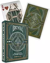 Bicycle Byzantine žaidimo kortos – prabangios, žalia, pokerio dydis