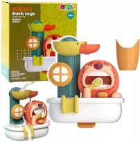 Lean Toys Vonios žaislas putų mašina liūtas su antimi