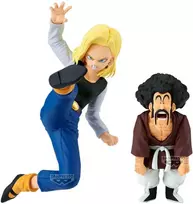Banpresto Dragon Ball Z Match Makers Android 18 & Mr. Satan set 2 figures 11-8cm