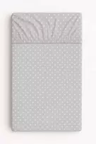 My Sweet Baby Medvilninė paklodė 120x60 cm pilka su baltais taškeliais