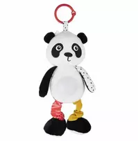 CANPOL 68/101 Pliušinė Panda su muzikinės dėžutės pakabuku ir BabiesBoo lempa