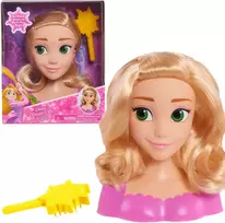 justplay Lėlės galvutė šukavimui ir plaukų formavimui Princess Disney Rapunzel Tangled +šepetys