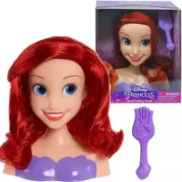 justplay Lėlės galvutė skirta šukuoti ir formuoti plaukus Princess Disney Ariel The Little Mermaid + šepetys
