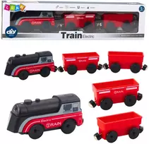 Lean Toys Elektrinis traukinys su magnetiniais vagonais, 29.5 cm