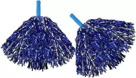Rappa Pom pom banga mėlynai sidabrinė