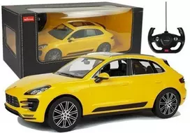 Automobilis Porsche Macan Rastar su nuotolinio valdymo pultu, geltonas