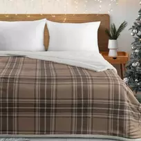 Eurofirany Antklodė/dengta 6 150x200 smėlio spalvos + balta