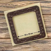 Wonderland Crafts Magnetinis medinis siuvinėjimo lankelis 10×10 cm, plokštiems paviršiams