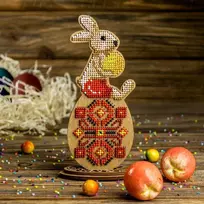 Wonderland Crafts Siuvinėjimo kryželiu rinkinys su Preciosa karoliukais, medinis pagrindas