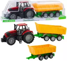 Lean Toys Žaislinis traktorius su priekaba 46 cm