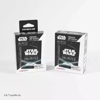 Gamegenic: „Star Wars Unlimited“ kortų žaidimas – aukščiausios kokybės piešinių dėklai – juodos spalvos kortų nugarėlė