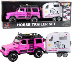 Lean Toys Visureigis su arklio priekaba, šviesos ir garsai, 40 cm