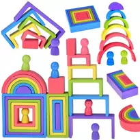 Medinė Montessori dėlionė Jokomisiada - skirtingų formų detalės ZA5859