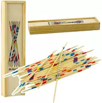 Lean Toys Stalo žaidimas Mikado 41 vnt. medinių pagaliukų