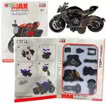 Lean Toys Motociklo surinkimo varžtas metalui 1:14 „pasidaryk pats“ aukso elementai Juodas