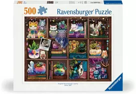 Ravensburger dėlionė 500 detalių: Katytės ir sukulentai