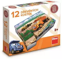 Dino Cube Dėlionė, 12 dalių, Tatrai, automobiliai
