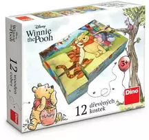 Dėlionė Cube Dino kubo galvosūkis 12 vnt Mikė Pūkuotukas ir draugai