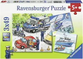 Ravensburger dėlionė 3x49 detalės Policijos veiksmai