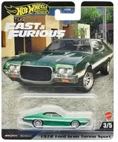 Kolekcinis modelis - Mattel Hot Wheels Premium Greiti ir įsiutę 1972 Ford Gran Torino Sport