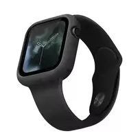 uniq Lino Case for Apple Watch Series 4/5/6/SE/SE 2nd Gen 44mm, Ash Black