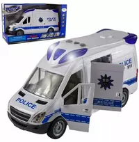 Policijos automobilis su LED šviesomis, garsais ir POWER FRICTION varikliu
